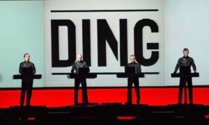 Kraftwerk performing with unique music gear live