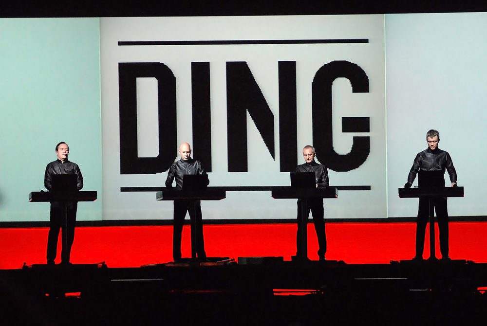 Kraftwerk performing with unique music gear live